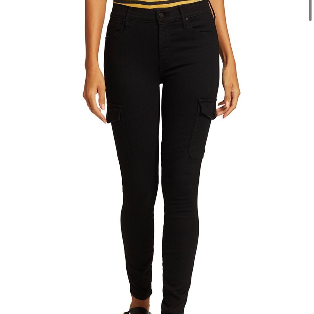 Mother Jeans Black “The Charmer Cargo”